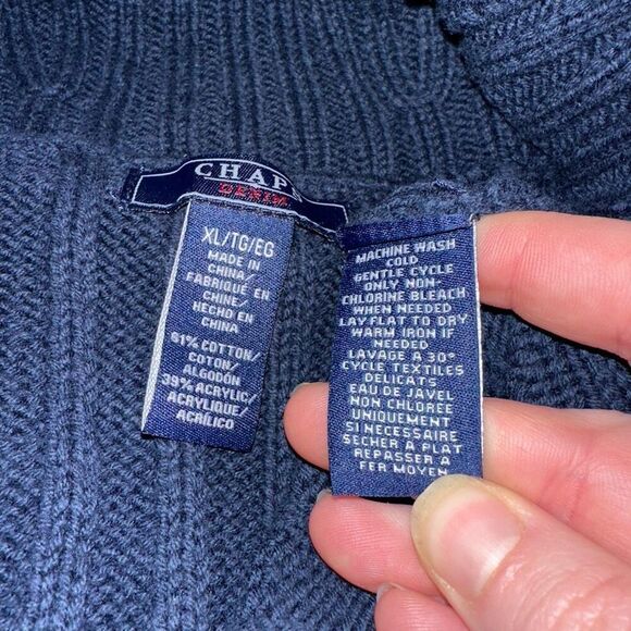 Chaps Denim Women’s Chunky Knit Button Front Sweater Vest Size XL EUC - Picture 6 of 9